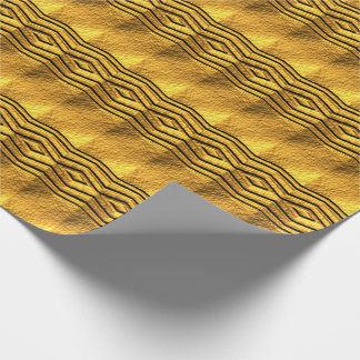 Gold 3-D Egyptian Motif Wrapping Paper