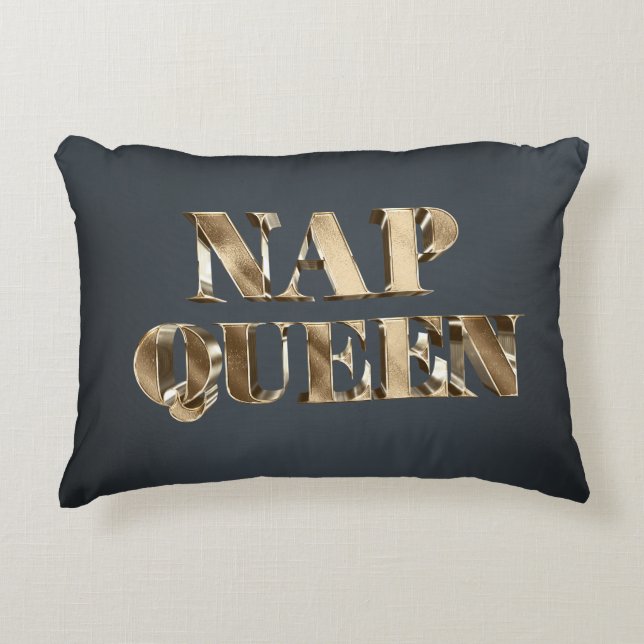 Gold 3D Nap Queen Accent Pillow (Front)