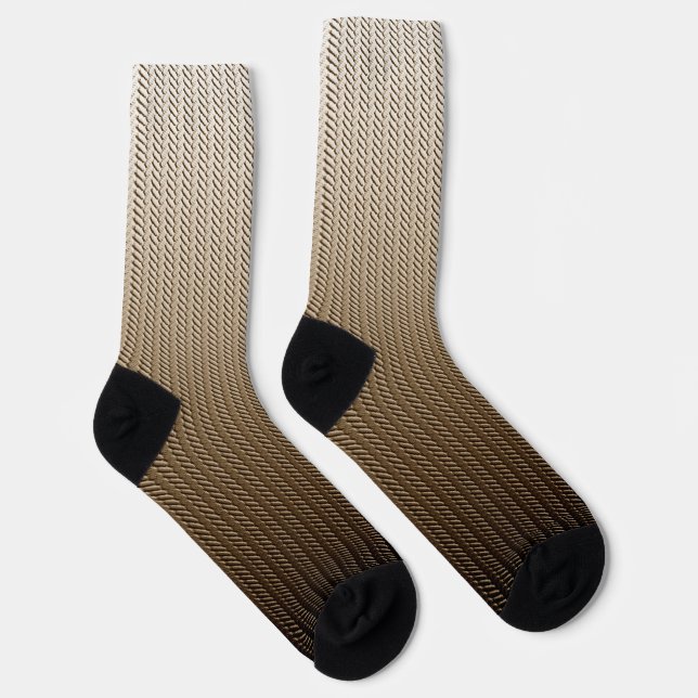 Gold 3d Pattern Socks (Right)