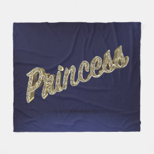 Gold 3D Princess Fleece Blanket