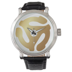 Gold 45 rpm Vinyl Record Adapter  Watch