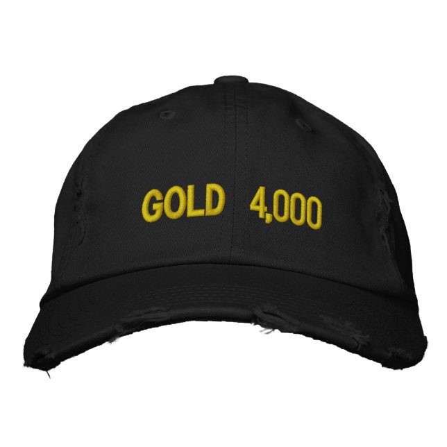 Gold $4,000 Market Celebration Embroidered Hat (Front)