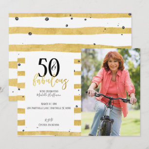 Gold 50 et fabuleux 50e anniversaire Invitations d