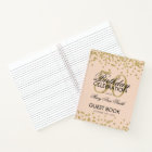 Gold 50e Anniversaire Livre d'or Confetti Blush Pi