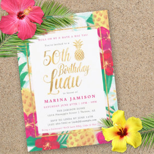 Luau Birthday Invitations & Invitation Templates