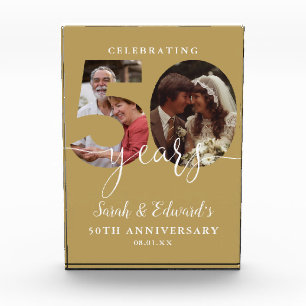Gold 50th Wedding Anniversary 2  Photo Block