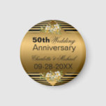 Gold 50th Wedding Anniversary Magnet<br><div class="desc">Fifty years together as man and wife is an incredibly long time and deserves a grand celebration. Add this beautiful refrigerator magnet to your 50th anniversary collection - a great way to commemorate your anniversary. The text on this product is fully customizable and will allow you to make changes as...</div>