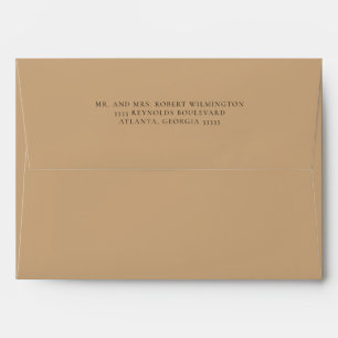 Gold 5x7 Return Address Envelope
