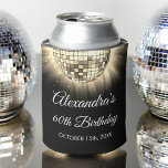 Gold 60th Birthday Party 70's Disco Ball Can Cooler<br><div class="desc">Elevate your 60th birthday celebration with our Gold 70's Disco Ball Can Cooler, designed to add a pop of colour and retro flair to your party. This can cooler is the perfect complement to a disco-themed bash or any event where you want to infuse a touch of '70s nostalgia. In...</div>