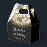 Gold 60th Birthday Party 70's Disco Ball Favor Box<br><div class="desc">Elevate your 60th birthday celebration with our Gold 70's Disco Ball Favour Box, designed to add a pop of colour and retro flair to your party. This favour box is the perfect complement to a disco-themed bash or any event where you want to infuse a touch of '70s nostalgia. In...</div>
