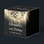 Gold 60th Birthday Party 70's Disco Ball Favor Box<br><div class="desc">Make your guests feel like disco stars with our Gold 60th Birthday Party 70's Disco Ball Favour Box. These favour boxes are the perfect way to send your friends and family home with a touch of '70s nostalgia after your milestone birthday celebration. In a lively shade of purple, these favour...</div>