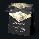 Gold 70th Birthday Party 70's Disco Ball Favor Box<br><div class="desc">Elevate your 70th birthday celebration with our Gold 70th Birthday Party 70's Disco Ball Favour Box. This favour box captures the essence of the disco era, making it the perfect choice for a retro-themed bash or any event where you want to infuse a touch of '70s magic. In a radiant...</div>