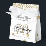 Gold 70th Birthday Thank You Confetti Favor Box<br><div class="desc">Elegant "Thank You" 70th Birthday Gold Faux Glitter Confetti White design.</div>