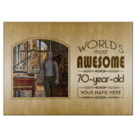 Gold 70th Birthday World’s Best Custom Photo Frame