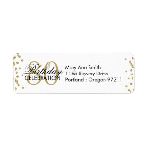 Gold 80th Birthday Glitter Confetti