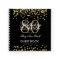 Gold 80th Birthday Guestbook Confetti Black