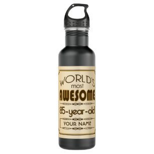 Gold 85th Birthday Celebration World Best Fabulous 710 Ml Water Bottle