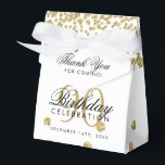 Gold 90th Birthday Thank You Confetti Favor Box<br><div class="desc">Elegant "Thank You" 90th Birthday Gold Faux Glitter Confetti design.</div>