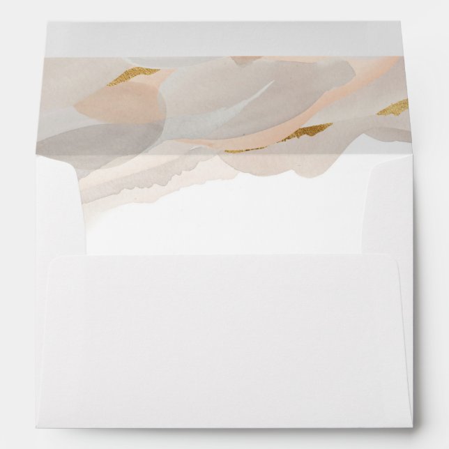 Gold Abstract Address on Back Flap Envelope (Back (Bottom))