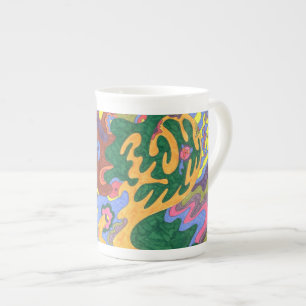 "Gold" Abstract Art Bone China Mug