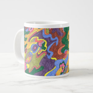 "Gold" Abstract Art Large Coffee Mug