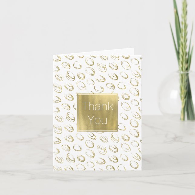 Gold Abstract Circles Thank you (Front)