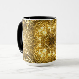 Gold Abstract Fractal Mug