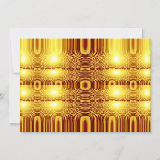 Gold Abstract Invitations (Front)