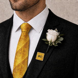 Gold Abstract Pattern Necktie