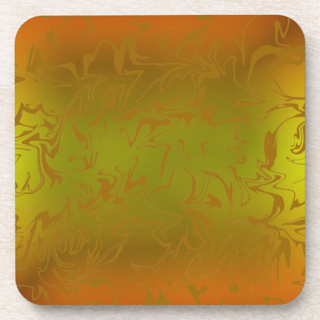 Gold Abstract Swirl Coaster (Front)