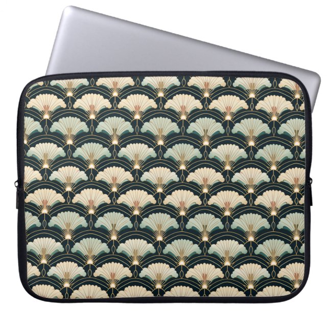 Gold Accented Japanese-inspired Electronics Bag (Front)