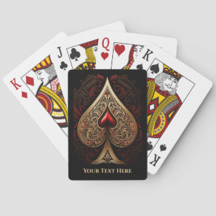 Gold Ace of Spades Custom Playing Cards