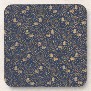 Gold Acorns Art Deco Coaster