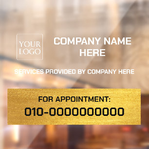 Gold   Add Logo Business Promotion Car Truck Store Window Cling