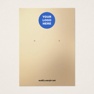 Gold Add Your Logo Earring Display Card
