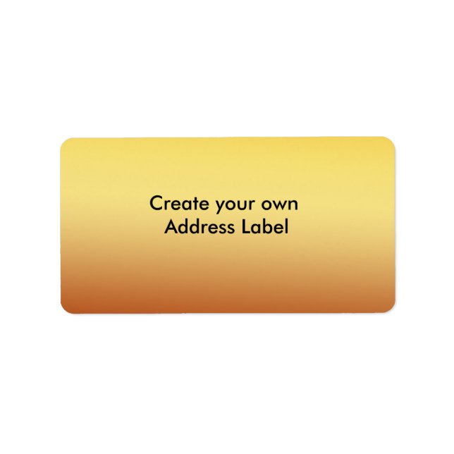 Gold Address Label (Front)