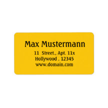 gold Address Label