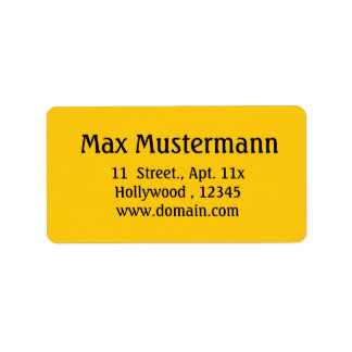 gold Address Label