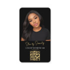 Gold Aesthetician QR Code Luxury Black Beauty