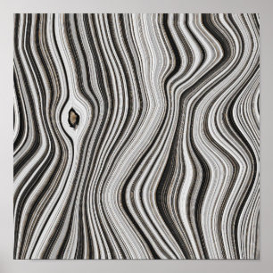 Gold Agate Liquid Art Liquid Marble Poster