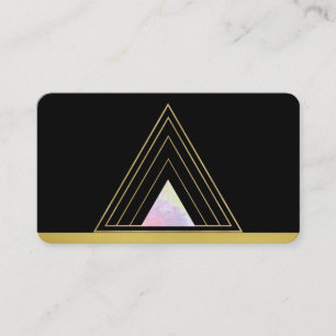 *~* Gold Alchemy Minimal Sacred Geometry Triangle Business Card