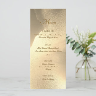 Gold Alcohol Ink Chic Flat Menu