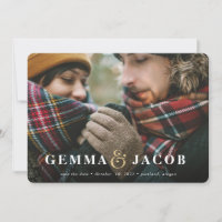 Gold ampersand photo save the date