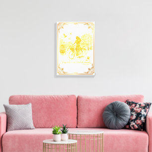 Gold Amsterdam Arched Bridges Charm Canvas Print