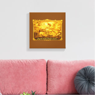 Gold Amsterdam Arched Bridges Charm Canvas Print
