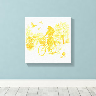Gold Amsterdam Arched Bridges Charm Canvas Print
