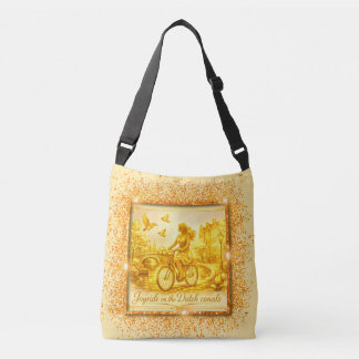 Gold Amsterdam Arched Bridges Charm Crossbody Bag
