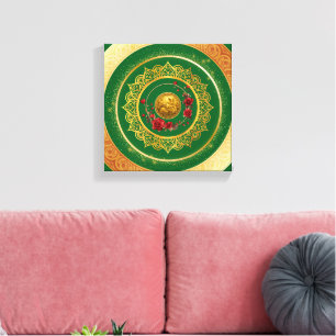 Gold Amsterdam Arched BridgeStretched Canvas Print