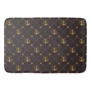 Gold Anchor Bath Mat