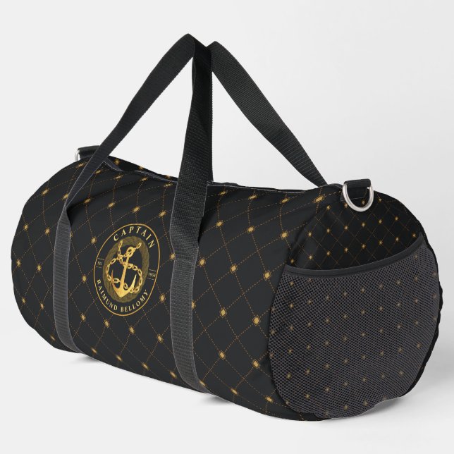 Gold Anchor Duffle Bag (Right Corner)